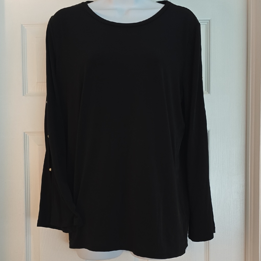 Michael Kors Black Long Sleeve Top